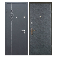 Входная металлическая дверь PVК-009 (порошковое напыление с ковкой + винилискожа)